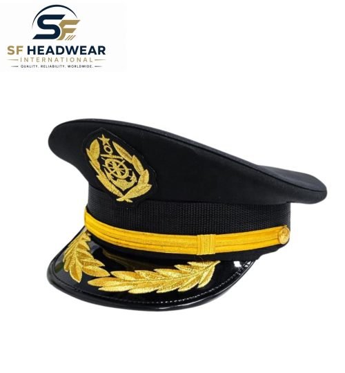 Custom_Embroidered_Logo_Royal_Officers_Peaked_Cap_Casual_Captain_Officers_Cap_2